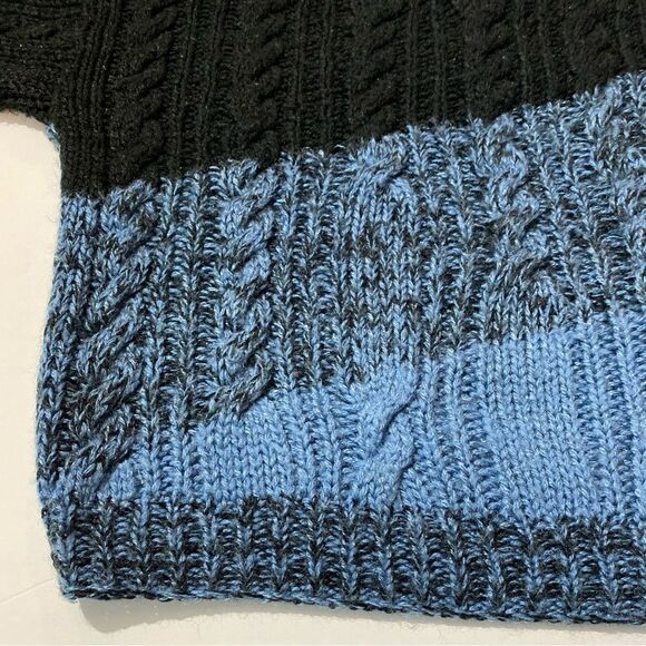 90's Vintage Evian ll Knitted By Hand Chunky Knit Sweater Women's Size M - Picture 11 of 15